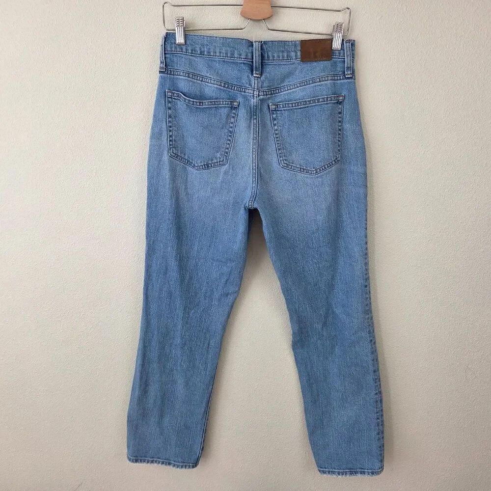 J Crew Slim Boyfriend Jean Size 27 Light Medium Wash Cotton 1% Elastane BK562 - Picture 5 of 12